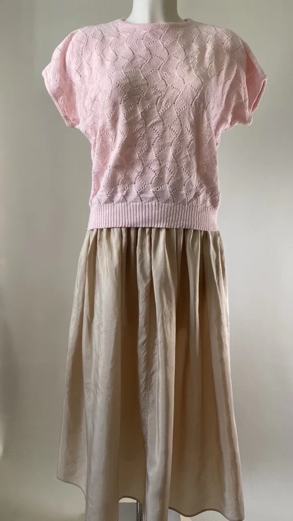 Pull d'été rose ajouré