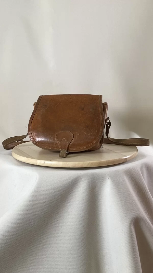 Sac à bandoulière en cuir camel