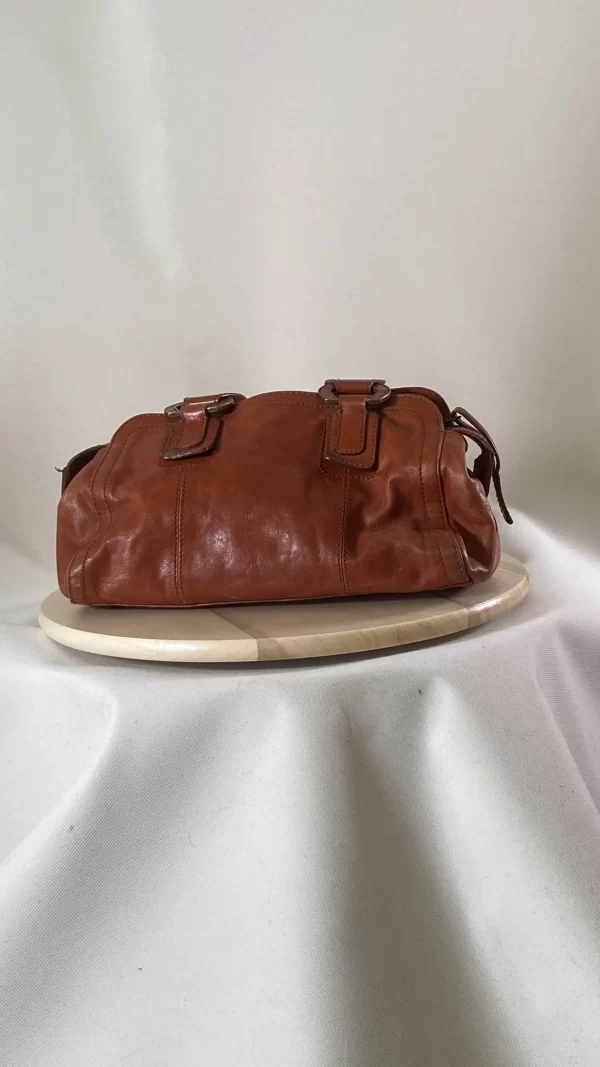 Sac bowling en cuir caramel – Image 2